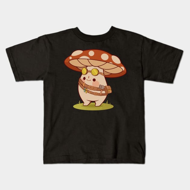 Mushroom Blacksmith Kids T-Shirt by Rihnlin